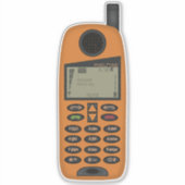 90sスローバック – PixelFone携帯電話ステッカー シール (正面)