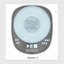 90sスローバック – PixelMan Portable CD Player Sticke