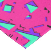 90sティール(緑がかった色)およびピンクの抽象的で幾何学的なパターン テーブルクロス (アングル)