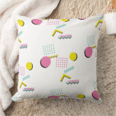 90sテーマカラフルレトロメンフィス模様 クッション (ブランケット)