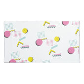 90sテーマカラフルレトロメンフィス模様 枕カバー (裏面)