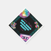 90sネオンディスコ誕生日 スタンダードカクテルナプキン (角)