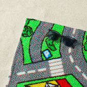 90sノスタルジア、トラックカーロードノスタルジア ビーチタオル (インサイチュ)