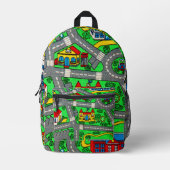 90sノスタルジア、トラックカーロードノスタルジア プリントバックパック (正面)