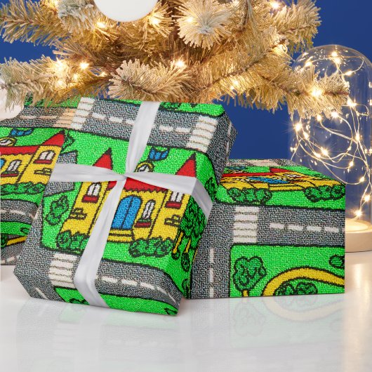 90sノスタルジア、トラックカーロードノスタルジア ラッピングペーパー (クリスマス)