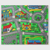 90sノスタルジア、トラックカーロードノスタルジア ラッピングペーパー (フラット)