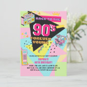 90sバック誕生日 招待状 (スタンド正面)