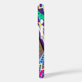 90sパターン、ヴィンテージレトロ90年代ジオメトリブルー Case-Mate iPhoneケース (裏面 / 左)