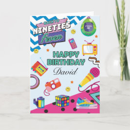 90sパーソナライズされたレトロ誕生日カードに戻る カード