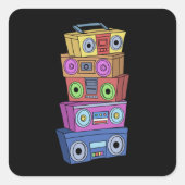 90sヒップホップギフトゲットブラスタークラシックヒップホップ スクエアシール (正面)