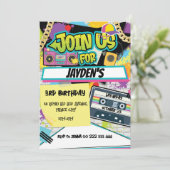 90sヒップホップ誕生日レトロパーティー 招待状 (スタンド正面)