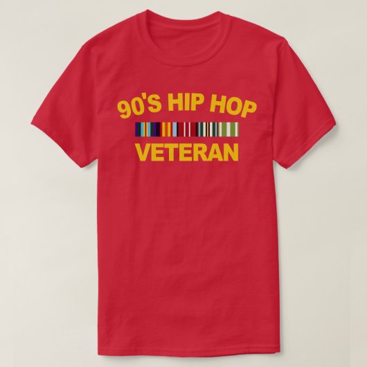 90sヒップホップ退役軍人 tシャツ (デザイン正面)