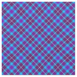 90sプレイド紫グランジ青パターントレンディーユニセックス ファブリック