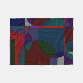 90sペンキのデザイン フリースブランケット (正面(横))