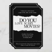 90sホラームービーハローウィンパーティ招待状 (正面/裏面)
