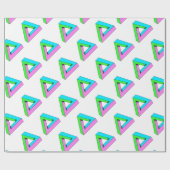 90sポップアートのデザイン ラッピングペーパー (フラット)