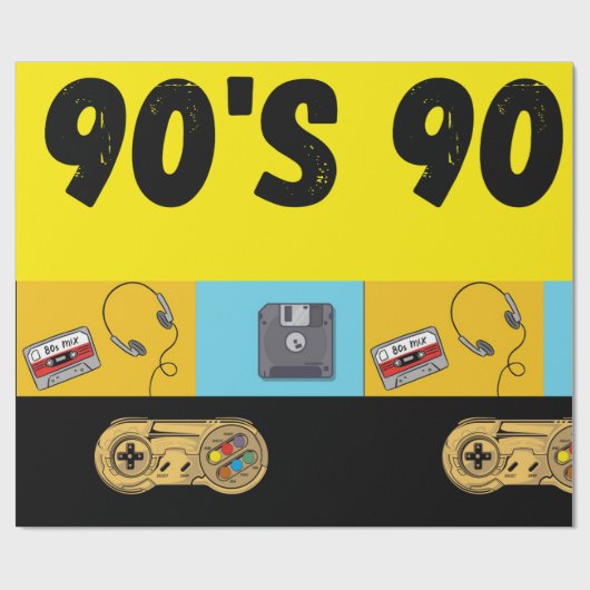 90sラッピング紙 ラッピングペーパー (フラット)