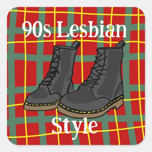 90sレズビアンスタイルシール スクエアシール (正面)