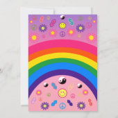 90sレトロノスタルジックピンク誕生日招待状 招待状 (裏面)