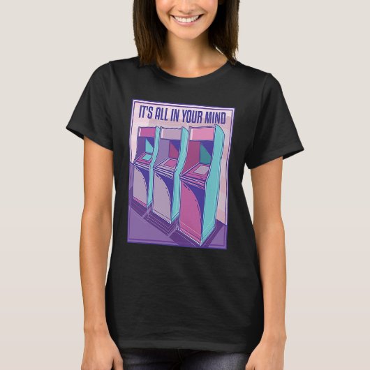 90sレトロプレーヤーVaporwave 80sアーケードマシンVint Tシャツ (正面)