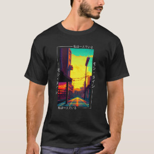 90'sレトロ日本のSynthwave Vaporwave Art Otaku Tシャツ