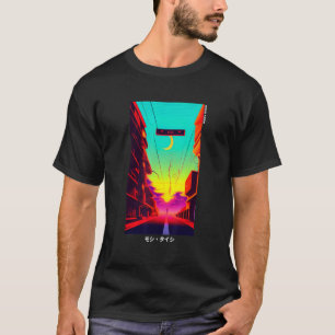 90'sレトロ日本のSynthwave Vaporwave Art Otaku Tシャツ