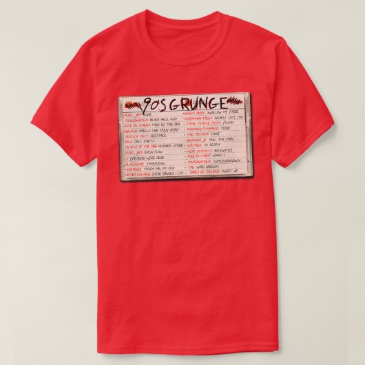 90sロックテグランジープカセット tシャツ (デザイン正面)
