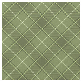 90s傾斜プレイドカーキグリーンパターユニセックスン ファブリック