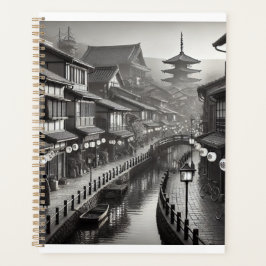 90s日本のスタイル白黒ステンレス鋼 プランナー手帳