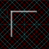 90s格子模様抽象芸術ブラック赤黒グランジ ファブリック (タイル)