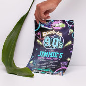 90s誕生日パーティー編集可能招待状 招待状