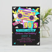 90s誕生日招待状 招待状 (スタンド正面)