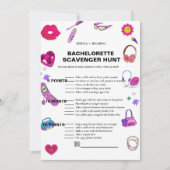 90's赤ちゃんの独身最後の夜の宝探し写真ハントゲーム 招待状 (正面)