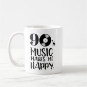 90s音楽は私に幸せなノスタルジアをします コーヒーマグカップ (左)
