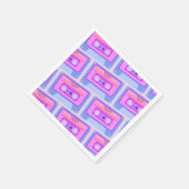 90s 80sのVaporwave Eticハッピーバースデー スタンダードカクテルナプキン (角)