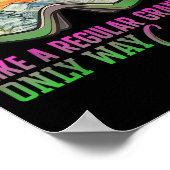 90s 80s Skiing Outfit Retro Ski Grandma  ポスター (角)