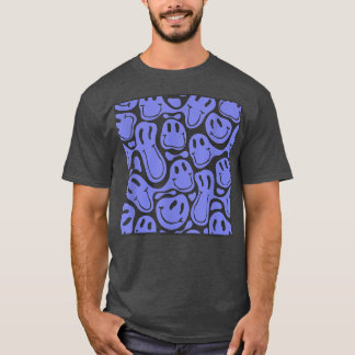 90s aesthetic pattern melting blue liquid swirl sm tシャツ
