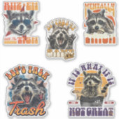 90s Bootleg Feral Raccoon Sticker Pack 2 シール (正面)