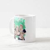 90's bootleg rap tee custom photo コーヒーマグカップ (正面左)