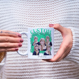 90's bootleg rap tee custom photo コーヒーマグカップ