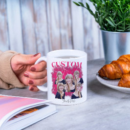 90's bootleg rap tee custom photo コーヒーマグカップ