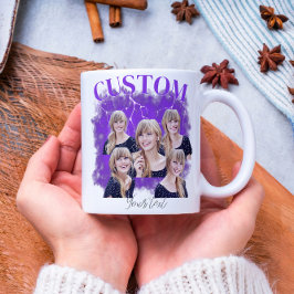 90's bootleg rap tee custom photo コーヒーマグカップ