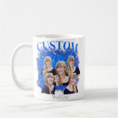 90's bootleg rap tee custom photo コーヒーマグカップ (左)