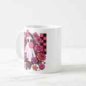 90s Bubblegum Aesthetic Retro Ghost Girl Halloween コーヒーマグカップ (正面左)