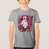 90s Bubblegum Aesthetic Retro Ghost Girl Halloween トライブレンドＴシャツ (正面)