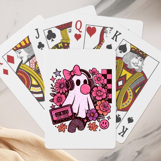 90s Bubblegum Aesthetic Retro Ghost Girl Halloween トランプ