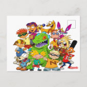 90's Cartoon Mash-Up T-Shirt  ポストカード (裏面)