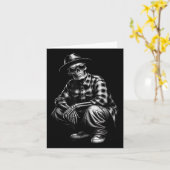 90s Cholo Chicano Homie Cool Mexican Gangster Skel カード (黄色い花)