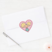 90s Crush Heart Locket — Cute Retro Boy Sticker ハートシール (封筒)