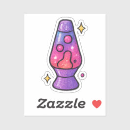 90s glitter gel pen style lava lamp sticker シール